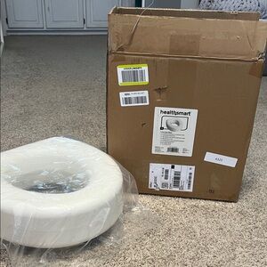 Elevated Toilet Seat - White